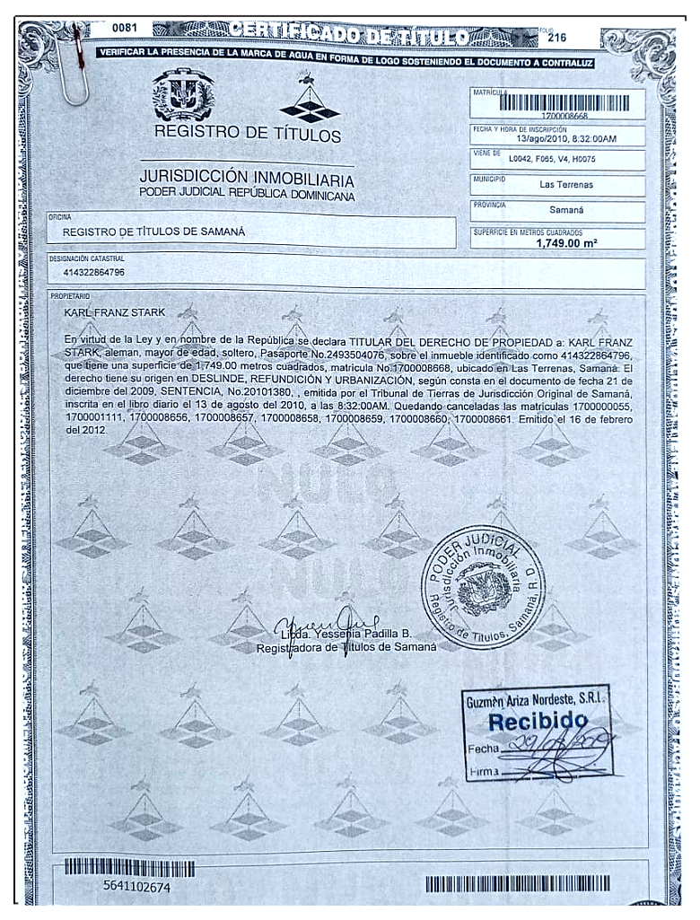 Certificate 1,749.00m2